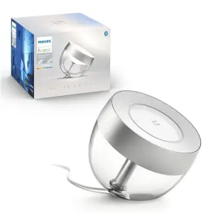 Світильник настільний розумний Philips Hue Iris, 2000K-6500K, RGB, ZigBee, Bluetooth, димування, сріблястий, 929002376701 UA