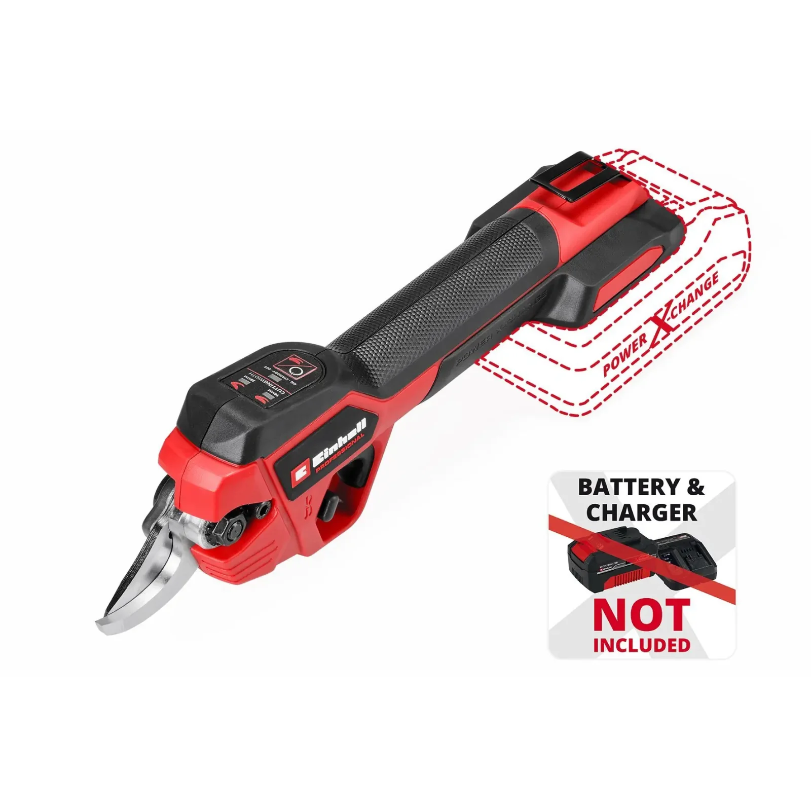 Секатор акумуляторний Einhell Professional GP-LS 18/28 Li BL - Solo PXC 18В безщітковий товщ. 28/14мм сталь SK5 0.82кг без АКБ та ЗП (3408320) UA
