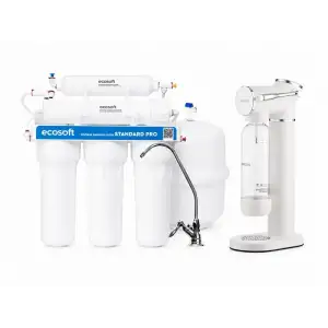 Комплект фільтру зворотного осмосу Ecosoft Standard PRO з сифоном для газування води ARDESTO, білий (MO550MECOSTD-SMW-02W) UA