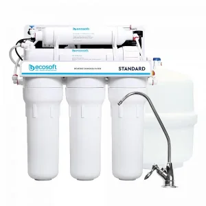 Фільтр зворотного осмосу Ecosoft Standard 5-50P з помпою, мембрана 50gpd, кран капля (MO550PECOSTD) UA