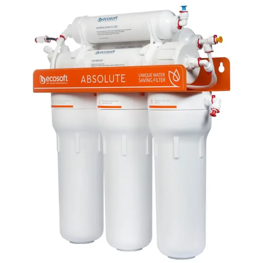 Фільтр зворотного осмосу Ecosoft Absolute з мінералізатором, мембрана 75gpd DuPont, дренаж 1:1 (MO675MECO) UA