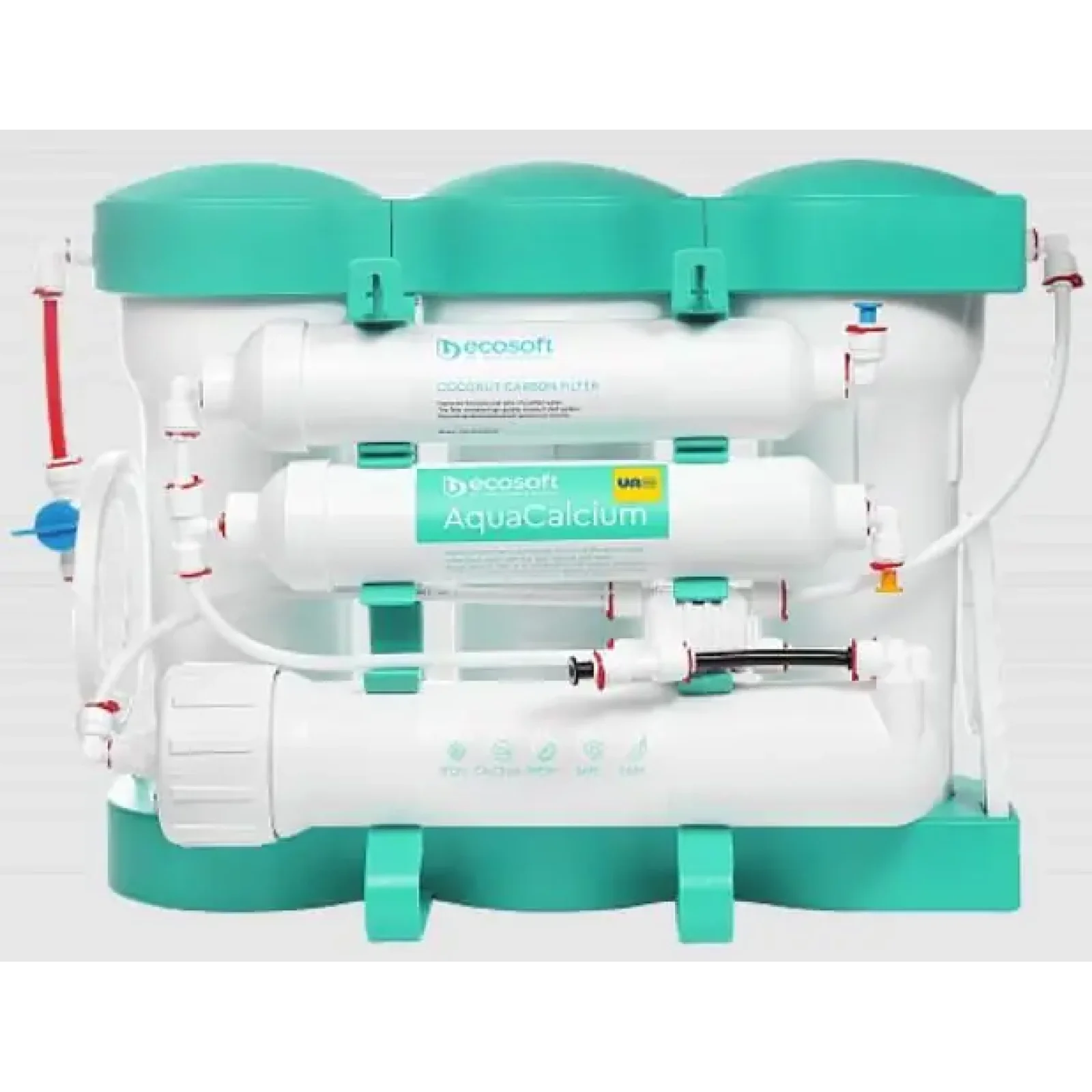 Фільтр зворотного осмосу Ecosoft P’URE AQUACALCIUM Mint, мембрана 75gpd DuPont, картридж AquaCalcium збагачує мінералами, дренаж 1:1 (MO675PUREMACECO) UA