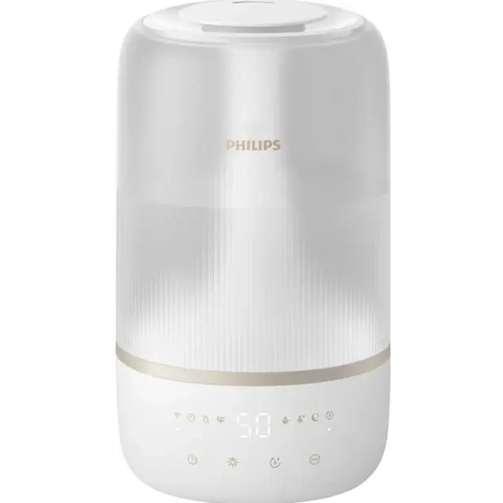 Зволожувач повітря Philips традиційне зволоження Series 1001, 41м2, 3л, 275мл/г, електр. кер-ння, режим сну, нічник, білий (HU1510/04) UA
