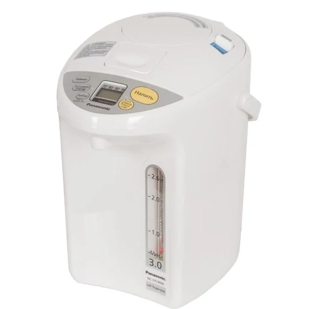 Термопот Panasonic 3л, дисплей, пластик, білий, NC-DG3000WTS UA
