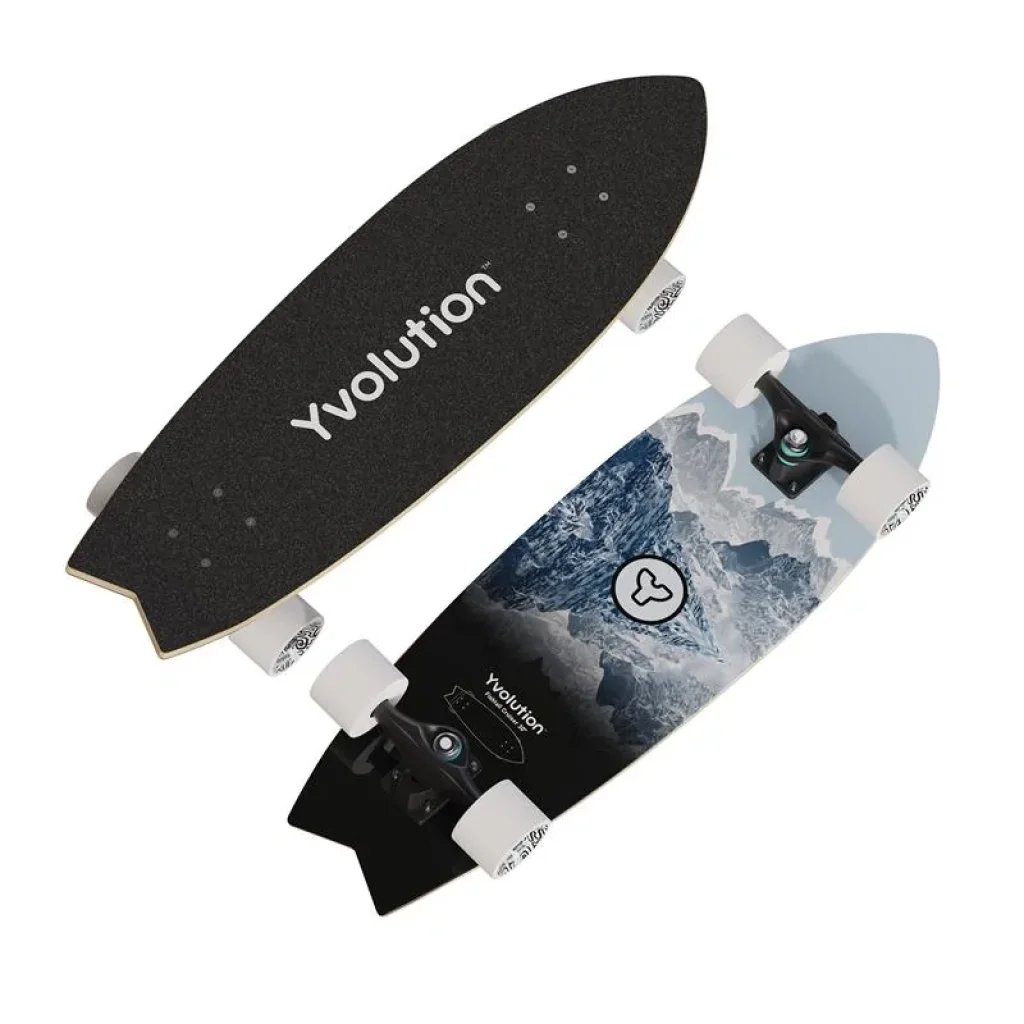 Скейтборд Yvolution Fishtail Cruiser 76см, синій, YS48B2 UA