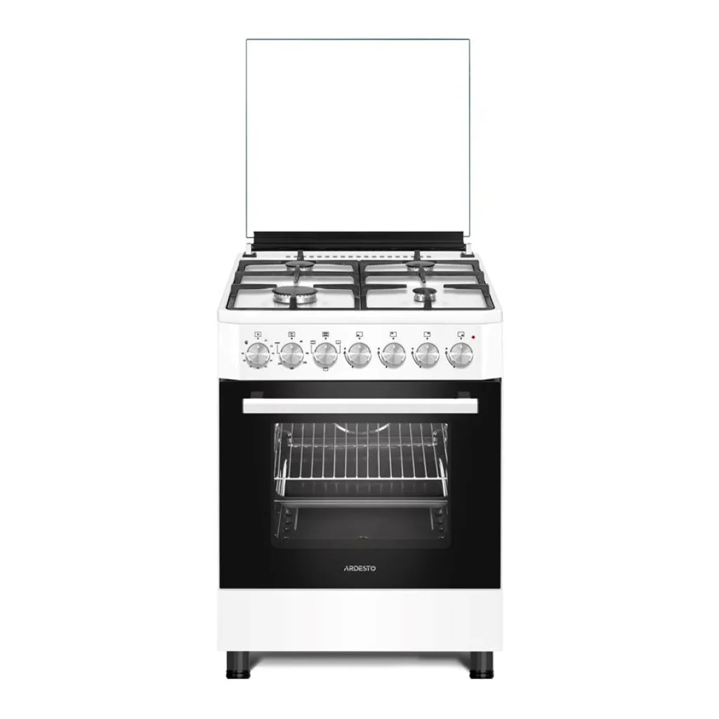 Плита ARDESTO комбі Elegance, 72л, 60x60см, чавун, підсвічування, форсунки LPG (підключення газового балона), білий, FSCF-C604W UA