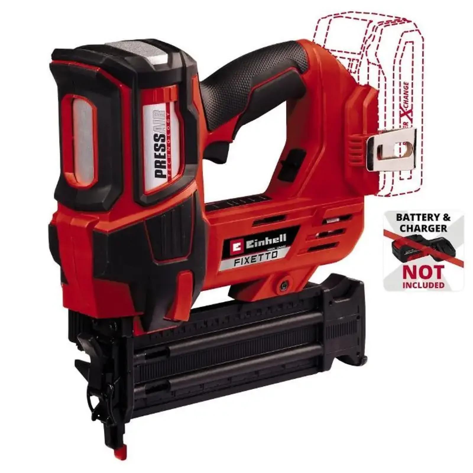Цвяхозабивач акумуляторний Einhell Professional FIXETTO 18/50 N PXC 18В 15-50мм 60уд/хв LED 3.1кг без АКБ та ЗП (4257795) UA