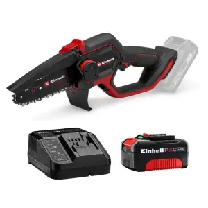 Пила ланцюгова акумуляторна Einhell GP-PS 18/20 Li X-Change 18В акб 1х4А·год шина 192мм різ 150мм 8м/с ЗП 1.38кг (4600080K) UA