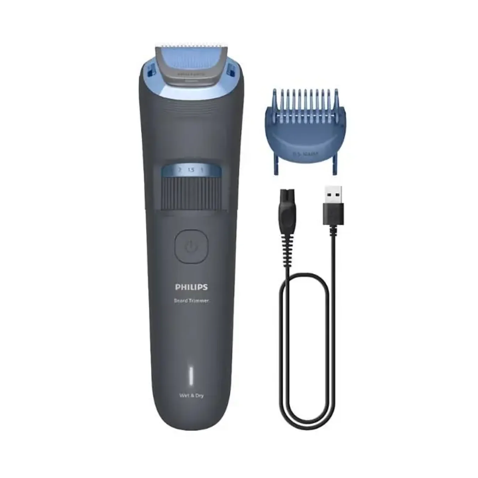 Тример Philips Series 3000, для бороди і вусів, акум., сталь, синій (BT3617/15) UA