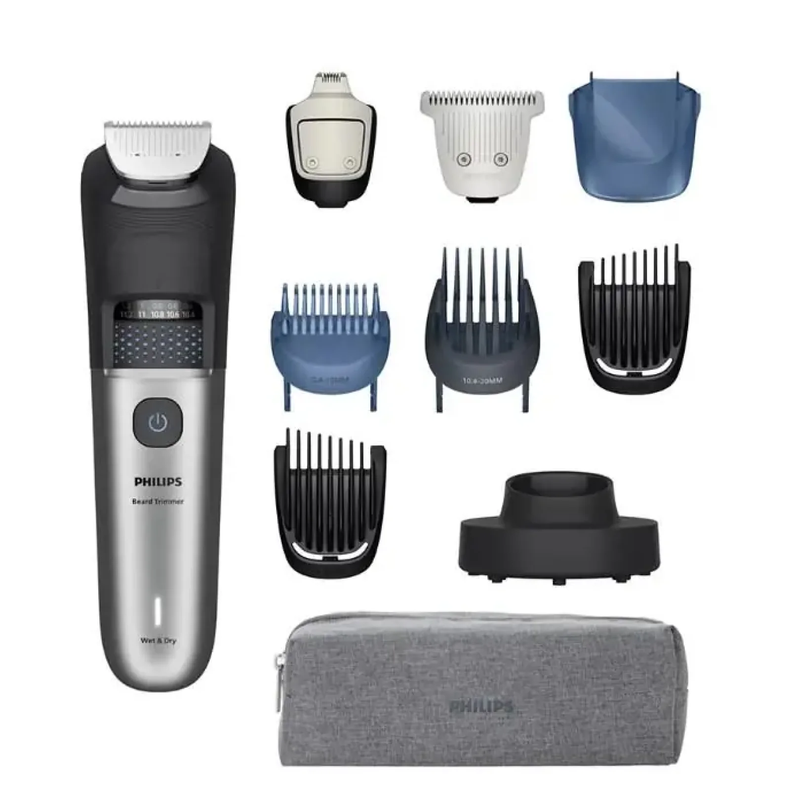 Тример Philips Series 7000, для бороди і вусів, акум., сталь, чорно-сріблястий (BT7670/15) UA