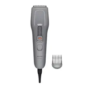 Машинка для стриження Philips Series 3000, від мережі, роторний мотор, насадок-3, сухе чищення, сталь, чорний (HC3722/15) UA