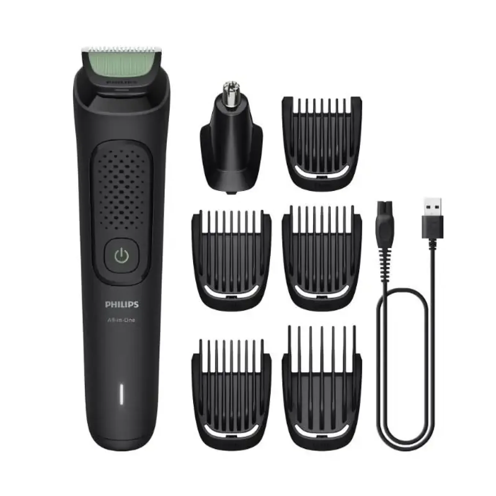 Тример Philips All-in-One Trimmer 3000 Series, для обличчя, голови, носа, акум., насадок-7, сталь, Black (MG3920/15) UA