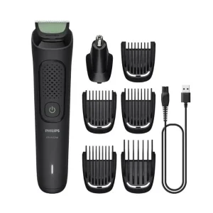 Тример Philips All-in-One Trimmer 3000 Series, для обличчя, голови, носа, акум., насадок-7, сталь, Black (MG3920/15) UA