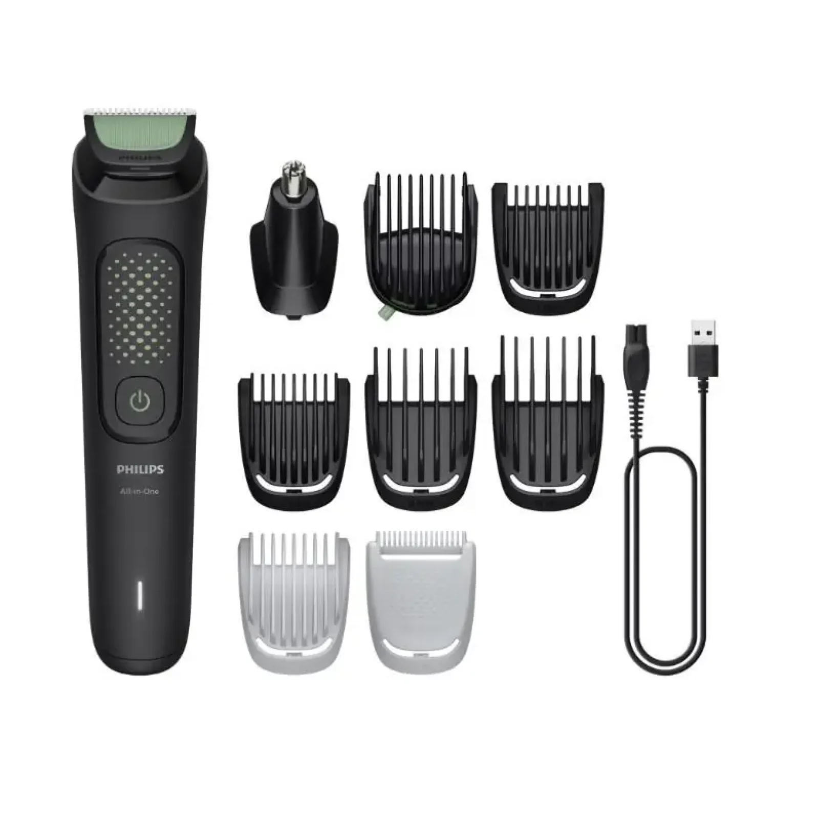 Тример Philips All-in-One Trimmer 3000 Series, для обличчя, голови, тіла, акум., насадок-9, сталь, Black (MG3945/15) UA