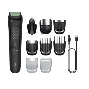 Тример Philips All-in-One Trimmer 3000 Series, для обличчя, голови, тіла, акум., насадок-9, сталь, Black (MG3945/15) UA
