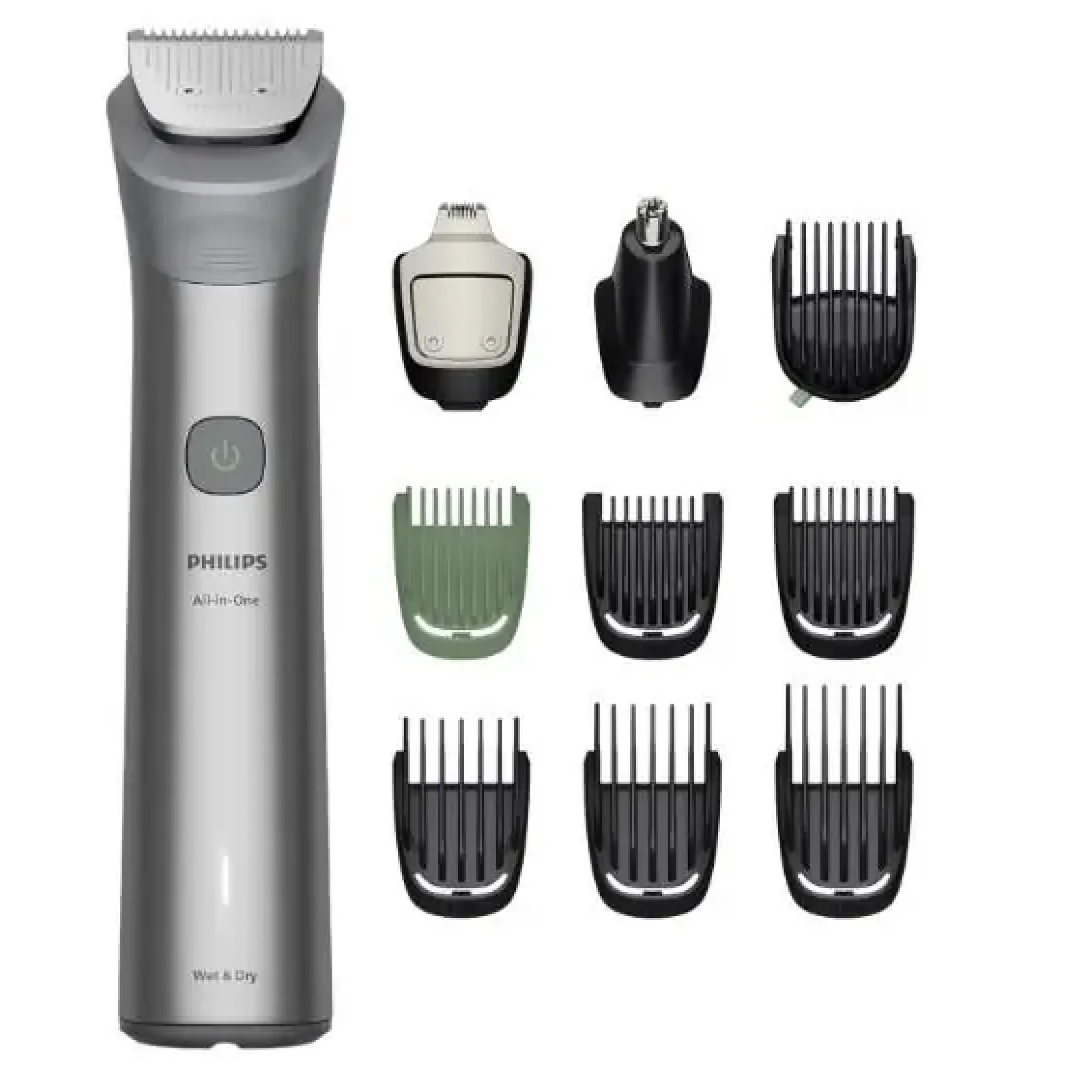 Тример Philips Series 5000, для бороди, голови та тіла, насадок-10, сталь, сірий (MG5921/15) UA
