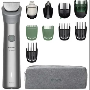 Тример Philips Series 5000, для обличчя, голови, тіла, акум., насадок-9, сталь, сірий (MG5931/15) UA