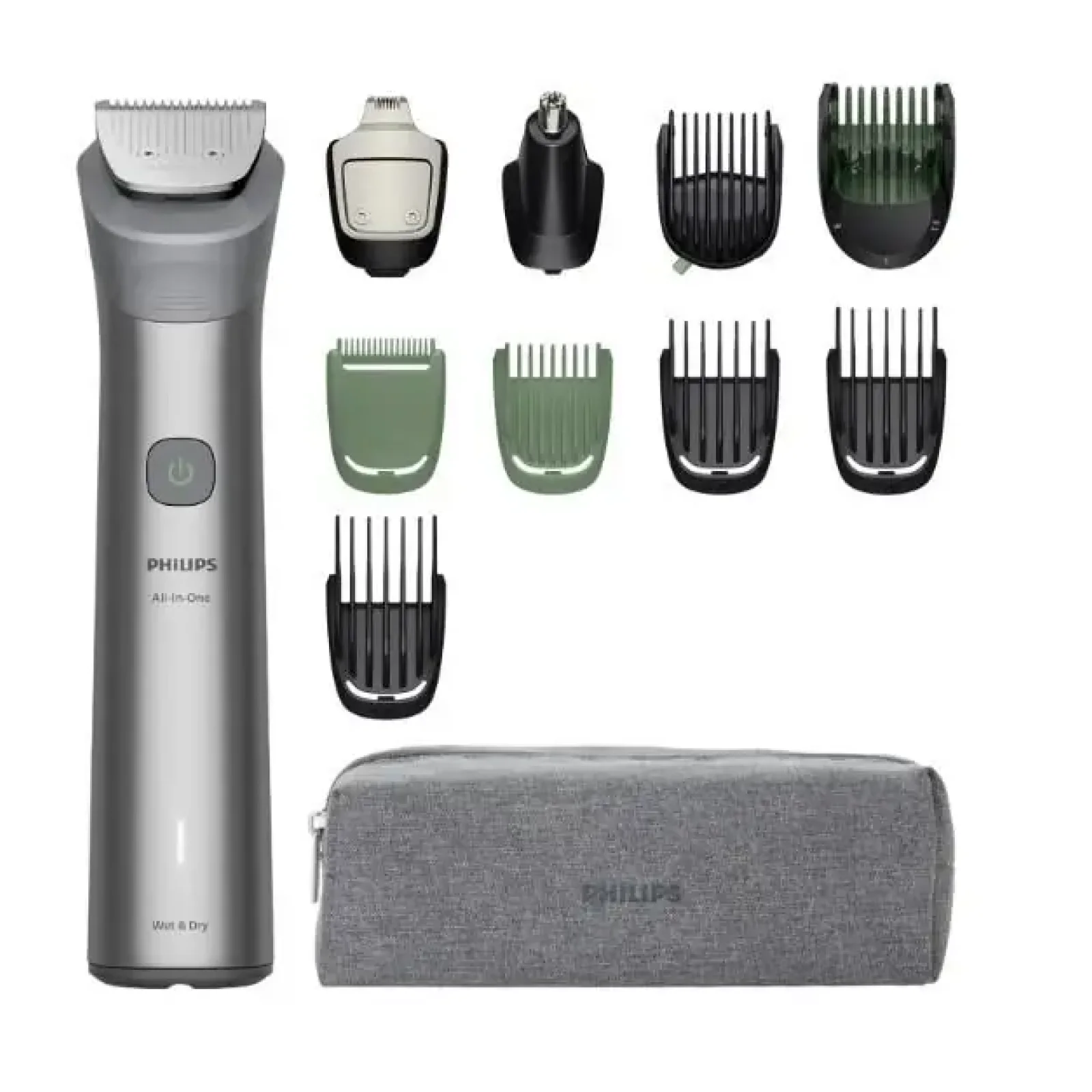Тример Philips Series 5000, для бороди, голови та тіла, насадок-11, сталь, сірий (MG5941/15) UA