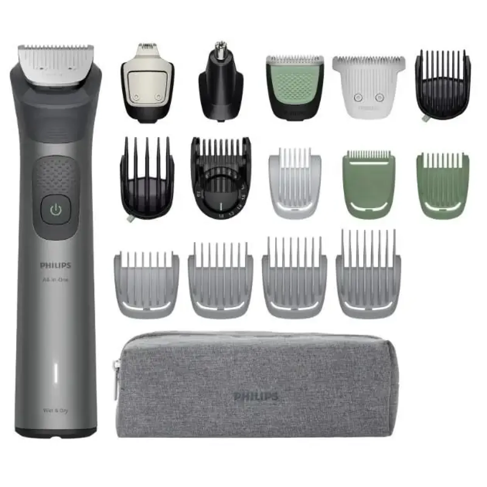 Тример Philips Series 7000, для бороди, голови та тіла, насадок-17, сталь, сірий (MG7941/15) UA