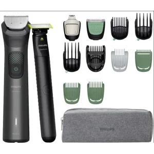 Тример Philips Series 9000, для обличчя, голови, тіла, акум., насадок-15, OneBlade в компл., сталь, сірий (MG9531/15) UA