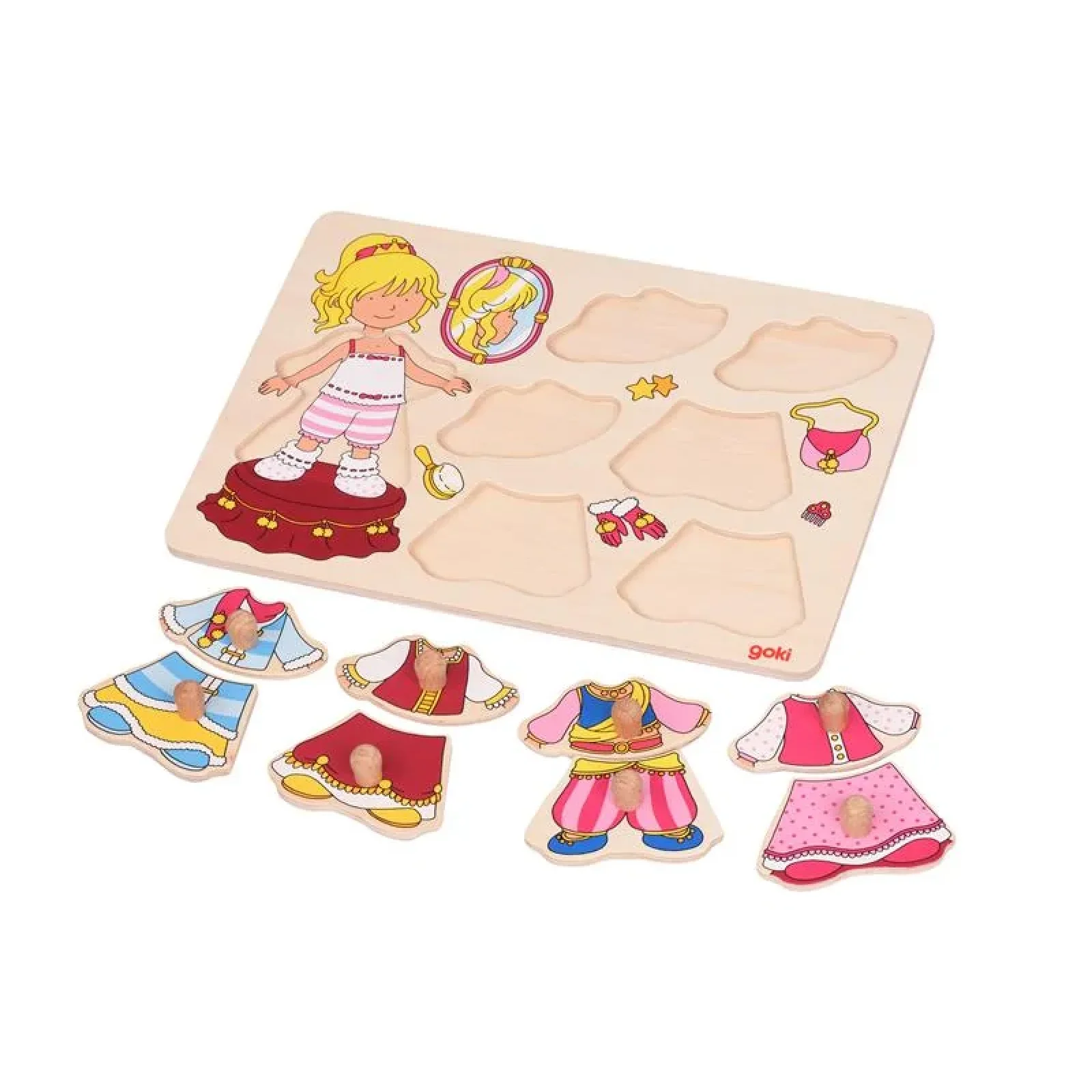 Пазл-вкладиш goki Одягни принцесу 57814G UA