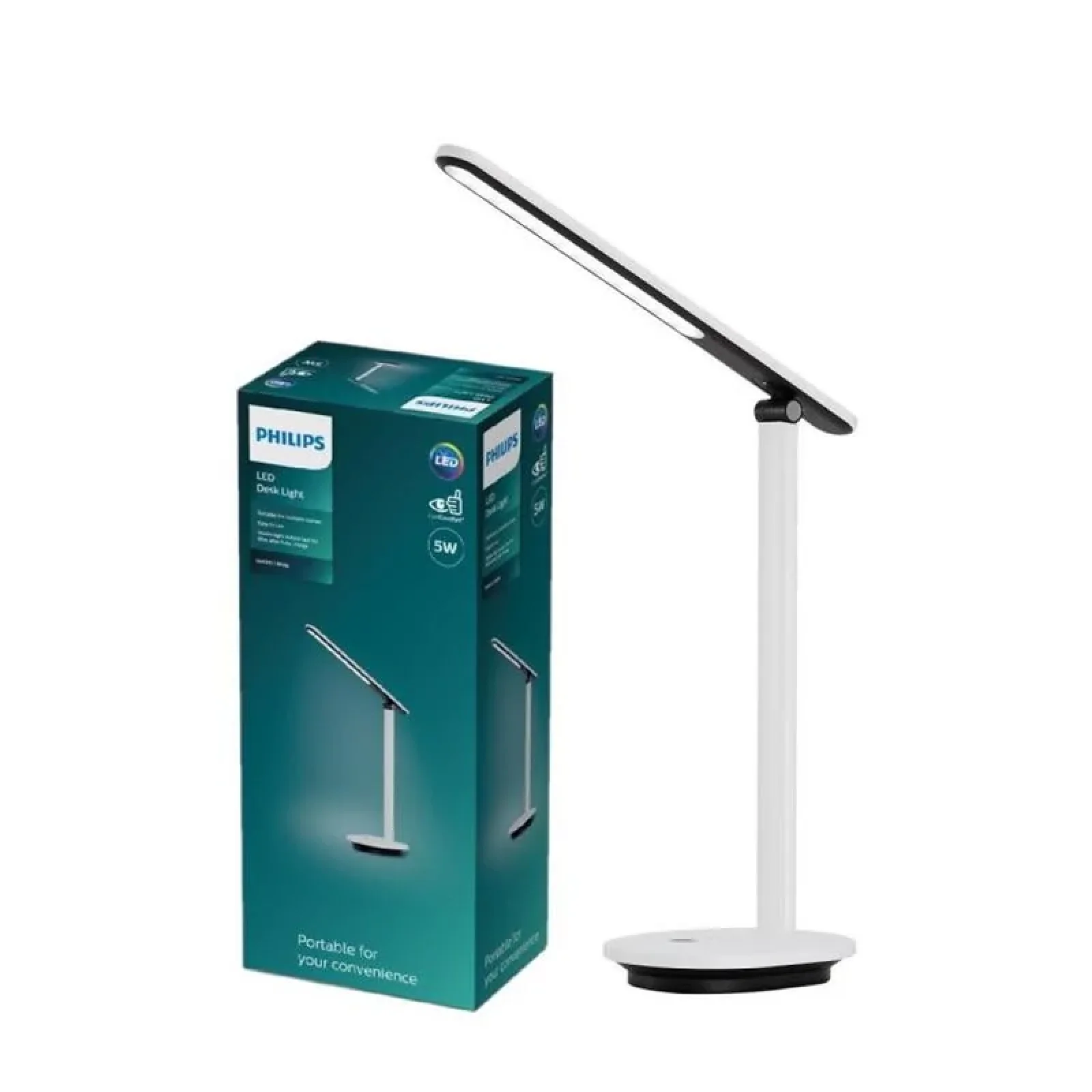 Лампа настільна з акумулятором Philips Ivory 5Вт 3000/4000/5000K 3000мАг USB-A білий, 929003194707 UA