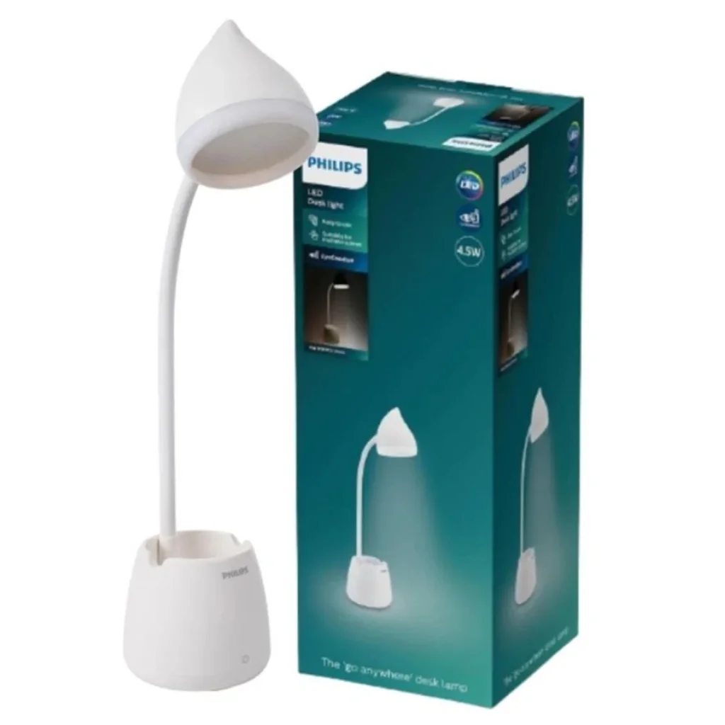 Лампа настільна з акумулятором Philips Hat 4.5Вт 3000/4000/5700K 1800мАг USB-A білий, 929003241007 UA