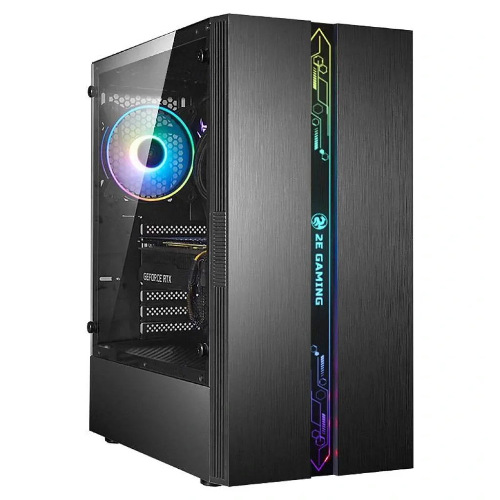 Корпус 2E Gaming Runa G2107, без БЖ, 1xUSB 3.0, 2xUSB 2.0, 1x120mm ARGB, ARGB strip, TG Side Panel, ATX, чорний, 2E-G2107 UA