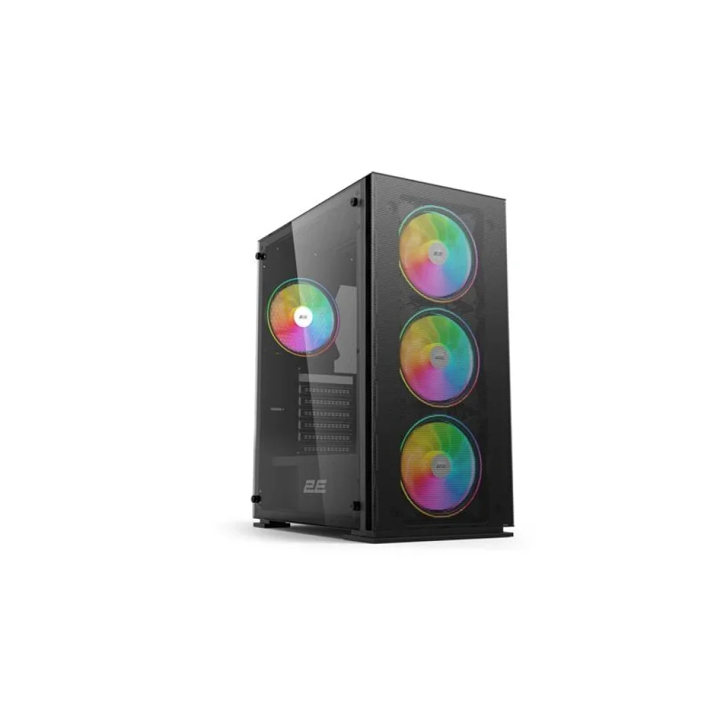 Корпус 2E Gaming Virtus Neo G3301N, без БЖ, 2xUSB 3.0, 1xUSB 2.0, 3x140mm ARGB, 1x120mm ARGB, controller with remote, TG Side Panel, ATX, чорний, 2E-G3301N UA