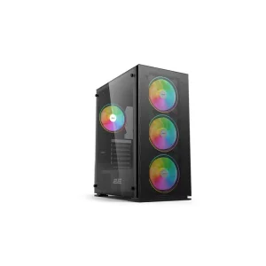 Корпус 2E Gaming Virtus Neo G3301N, без БЖ, 2xUSB 3.0, 1xUSB 2.0, 3x140mm ARGB, 1x120mm ARGB, controller with remote, TG Side Panel, ATX, чорний, 2E-G3301N UA