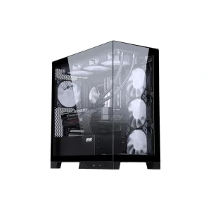 Корпус 2E Gaming Fantom GK701B, без БЖ, 2xUSB 3.0, 1xUSB Type-C, 4x120mm ARGB, controller with remote, TG Side/Front Panel, mATX, чорний, 2E-GK701B UA