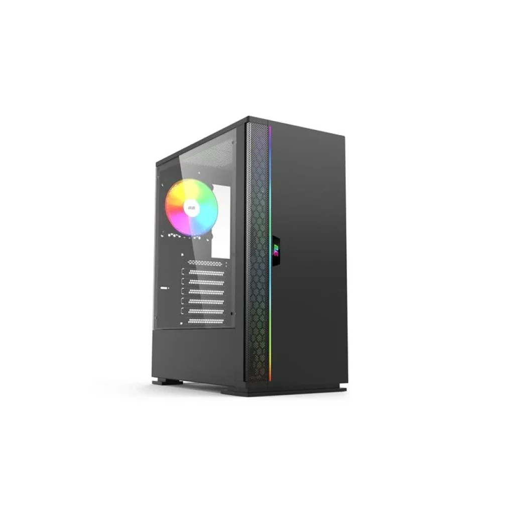 Корпус 2E Gaming Spargo Neo GX910N, без БЖ, 2xUSB3.0, 1xUSB2.0, 1x120mm ARGB, ARGB strip, TG Side Panel, ATX, чорний, 2E-GX910N UA