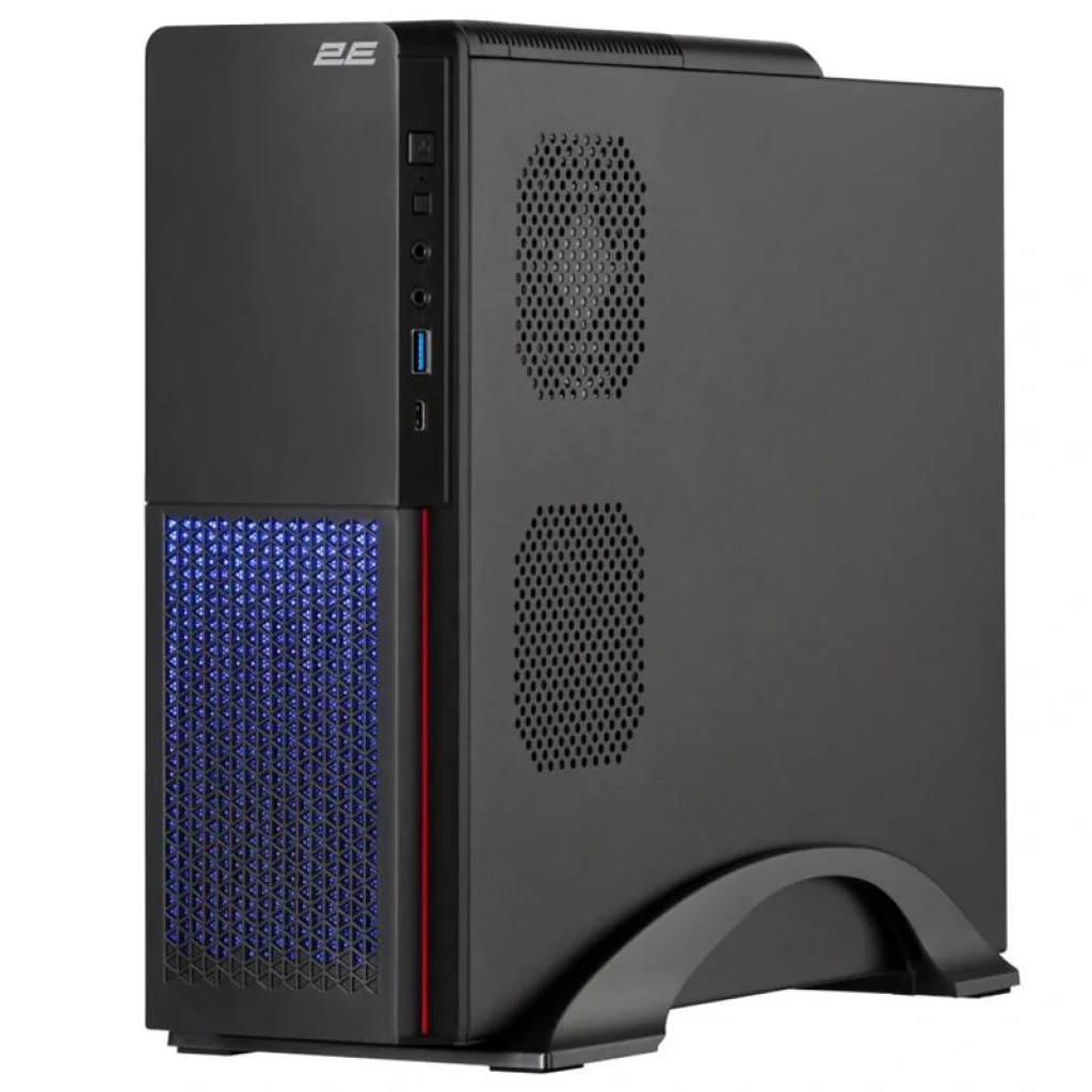 Корпус 2E S613ARGB-400, з БЖ 2E 400W-SFX, 1xUSB3.0, 1хUSB Type-C, 1x80мм, Micro ATX/ Desktop, чорний, 2E-S613ARGB-400 UA