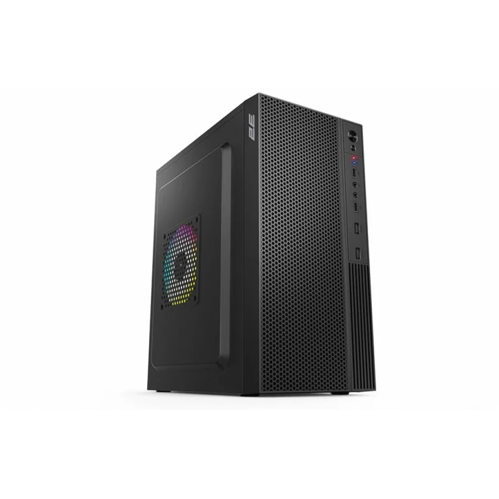 Корпус 2E TeamX TMX03 з БЖ 2E ATX400W, 2xUSB2.0, 1x80мм, VGA 220мм, mATX, чорний, 2E-TMX03 UA