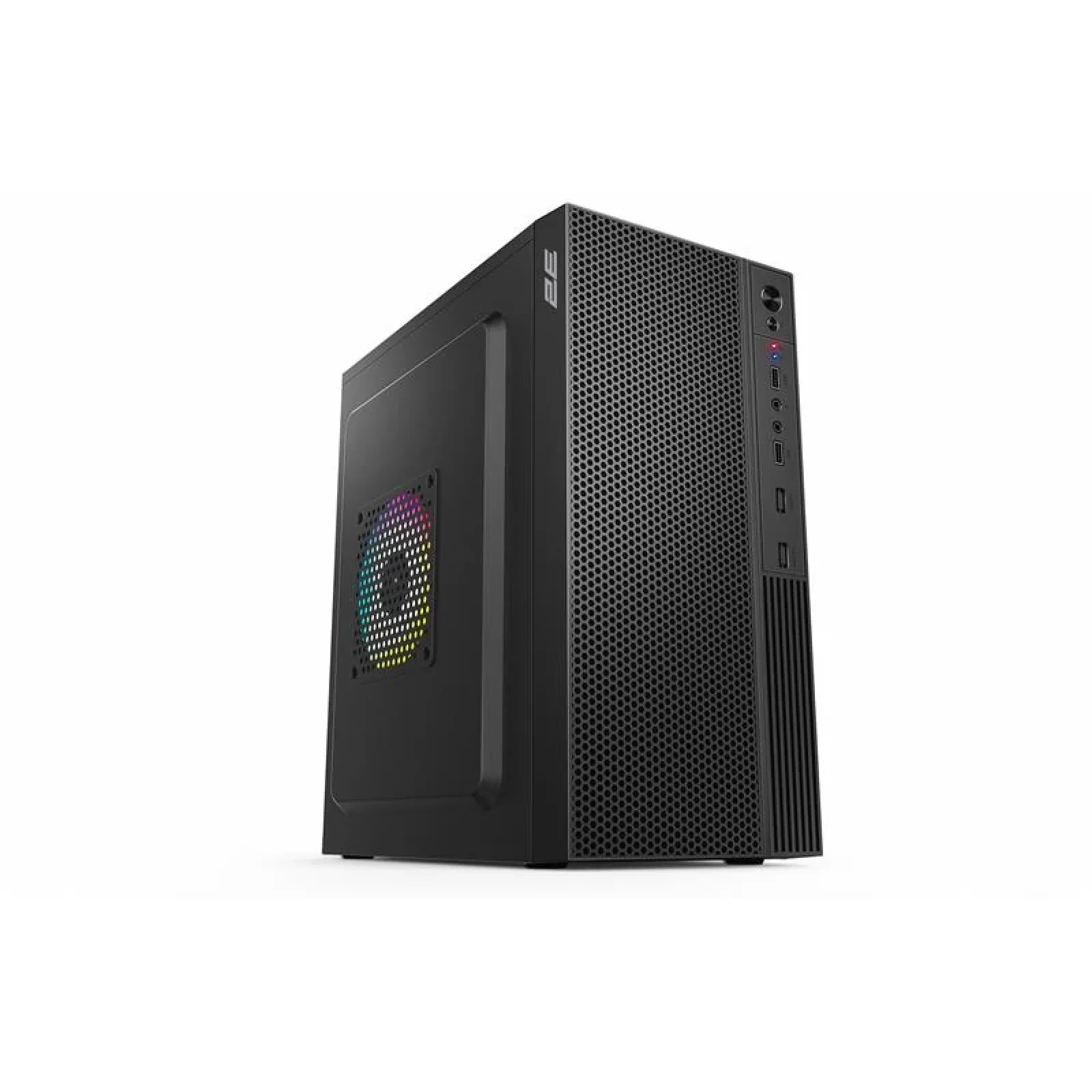 Корпус 2E TeamX TMX03 з БЖ 2E ATX400W, 2xUSB2.0, 1x80мм, VGA 220мм, mATX, чорний, 2E-TMX03 UA