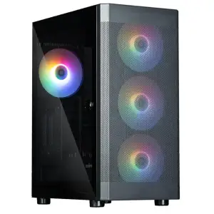 Корпус Zalman I4 TG без БЖ, 2xUSB3.0, 1xUSB2.0, 4x140мм RGB, VGA 320мм, LCS ready, TG Side Panel, ATX, чорний, I4TGBLACK UA