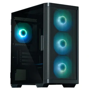 Корпус Zalman M4 без БЖ, 2xUSB3.0, 1xUSB2.0, 4x120мм ARGB, VGA 320мм, LCS ready, TG Side Window, mATX, чорний, M4BLACK UA