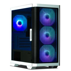 Корпус Zalman M4 без БЖ, 2xUSB3.0, 1xUSB2.0, 4x120мм ARGB, VGA 320мм, LCS ready, TG Side Window, mATX, білий, M4WHITE UA