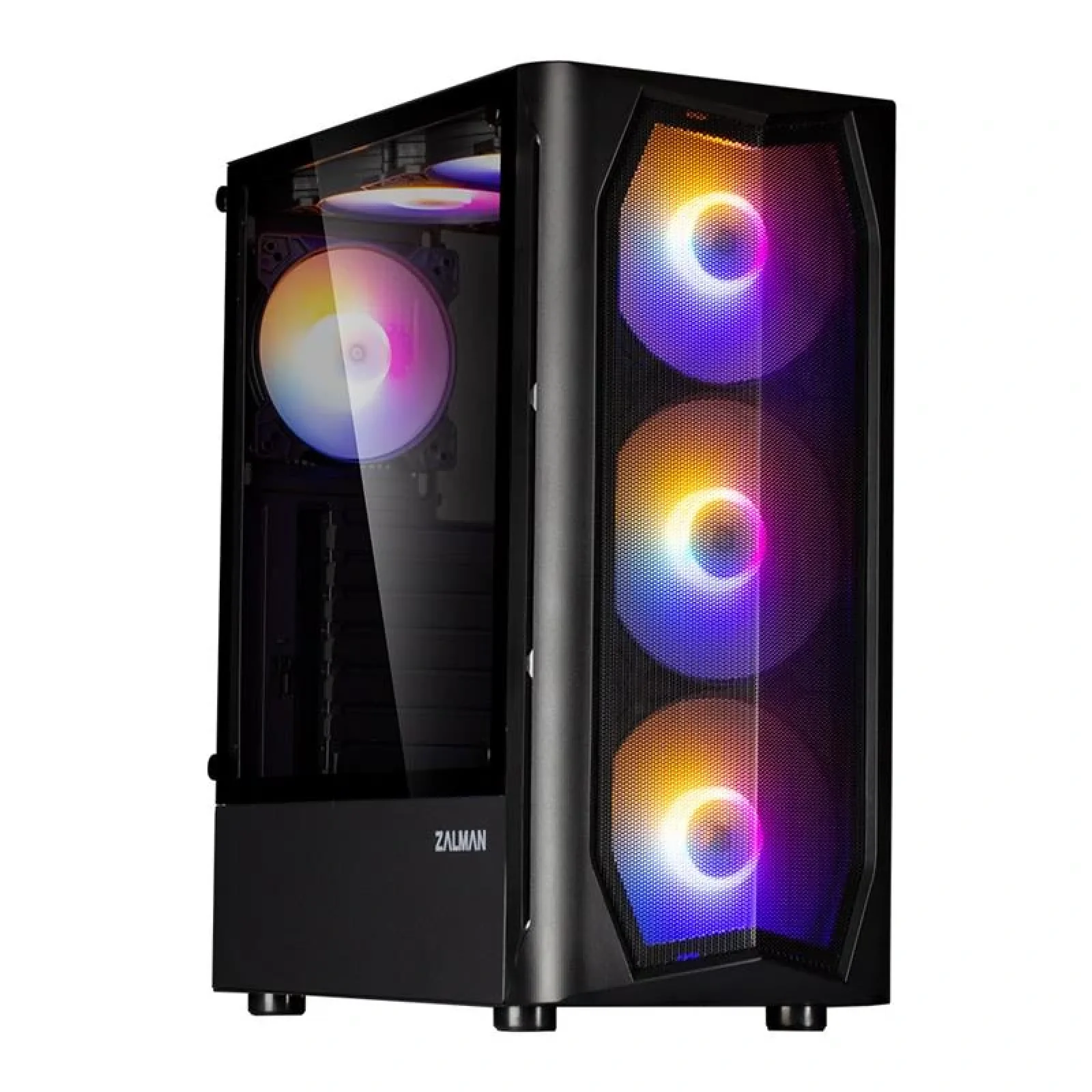 Корпус Zalman N4 Rev.1, без БЖ, 1xUSB3.0, 2xUSB2.0, 3x140mm RGB fans, 3x120mm RGB fans, TG Side Window, ATX, чорний, N4REV.1 UA