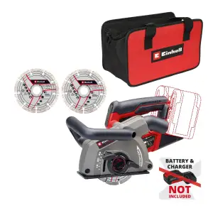Борозник акумуляторний Einhell Professional TP-MA 36/30 Li BL - Solo PXC 36В диски 125мм паз 8-30мм глибина пазу 5-30мм 4.19кг без АКБ та ЗП (4350800) UA