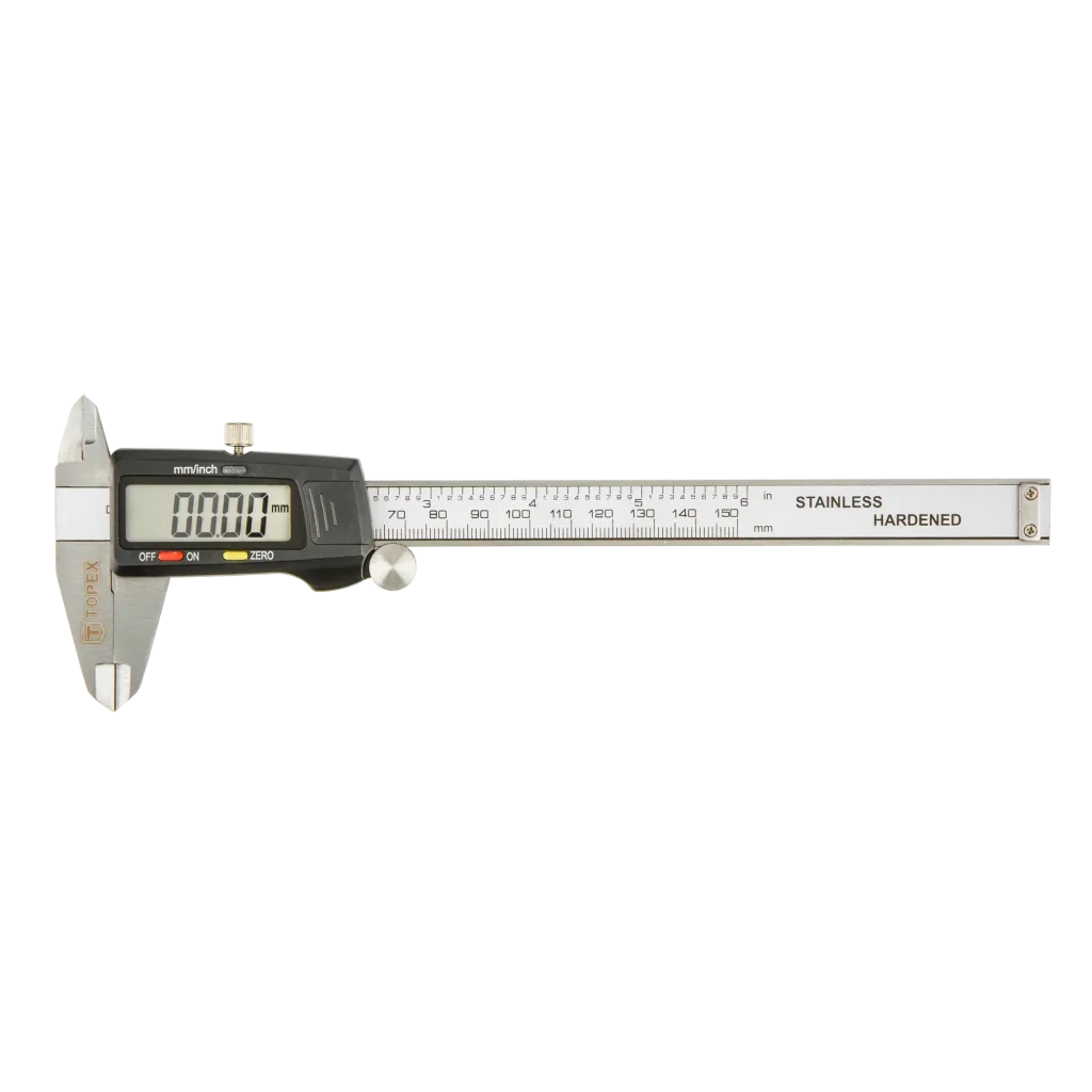 Штангенциркуль TOPEX цифровий, 150мм, сталь (31C628) UA
