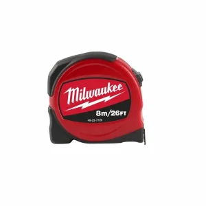 Рулетка Milwaukee Slimline S8-26/25, 8мх25мм, з фіксатором змотування, АБС-пластик (48227726) UA