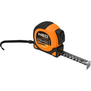 Рулетка Neo Tools Super Black, 7.5мx25мм, з фіксатором змотування, магніт (67-244) UA