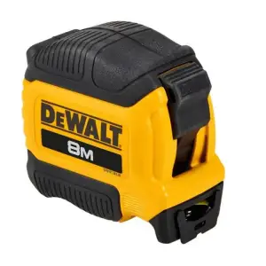 Рулетка DeWALT COMPACT, 8мх28мм, з фіксатором змотування, АБС-пластик, магніт (DWHT38128-0) UA