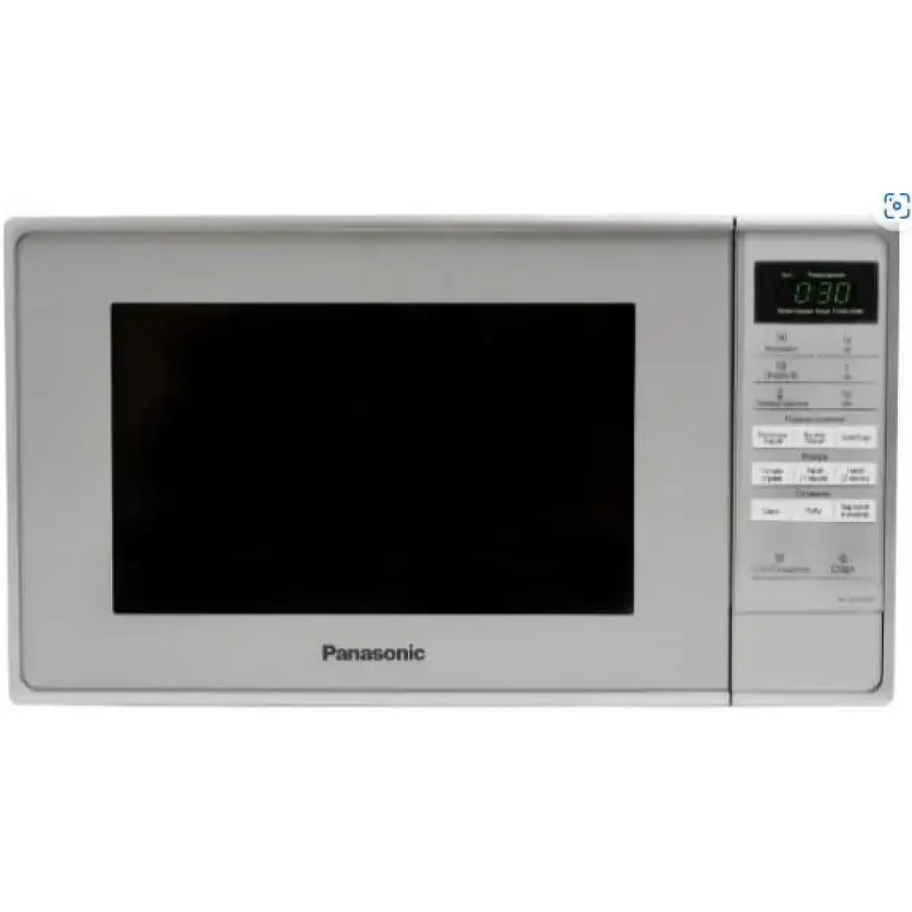 Мікрохвильова піч Panasonic, 20л, електр.управл., 800Вт, дисплей, сріблястий (NN-ST27HMZUE) UA