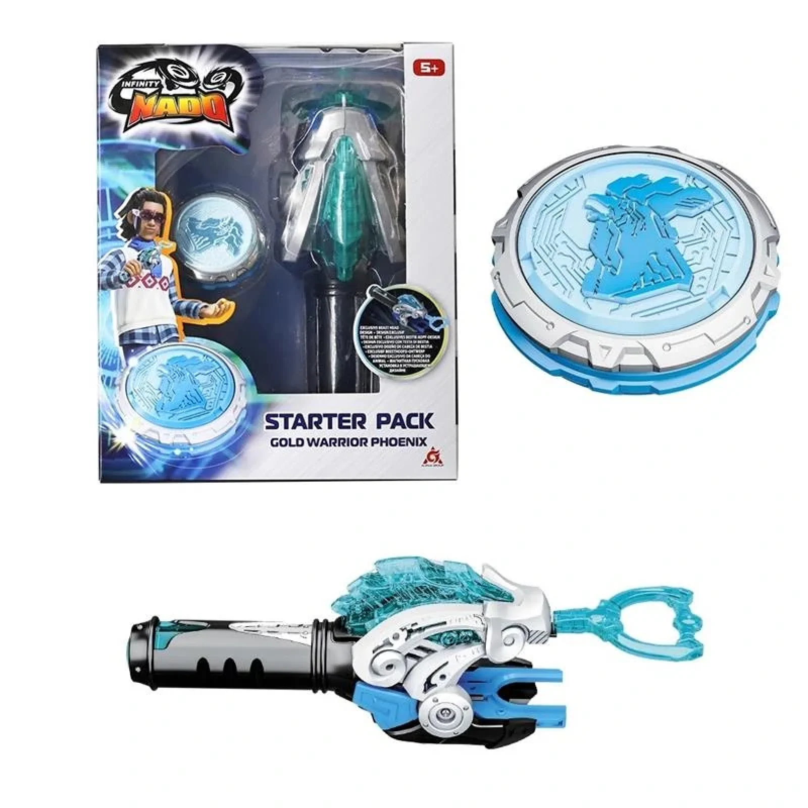 Дзиґа Infinity Nado VI Starter Pack Золотий Воїн Фенікс (Gold Warrior Phoenix), EU654113 UA