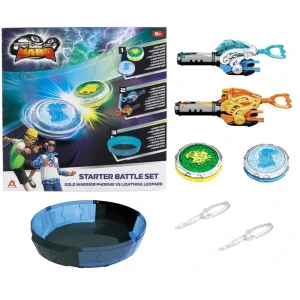 Набір Infinity Nado VI Starter Battle Set Золотий Воїн Фенікс проти Сліпучий Леопард (Gold Warrior Phoenix vs Lighting Leopard), EU654183 UA