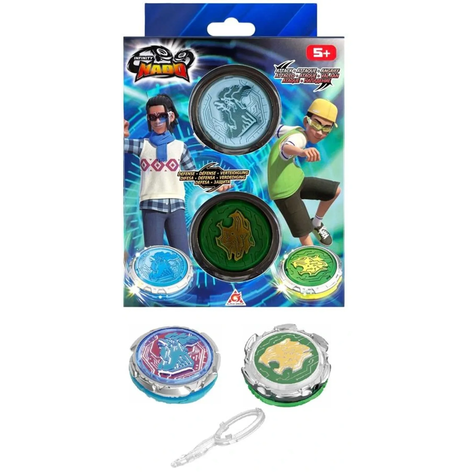 Набір Infinity Nado VI Starter Nado Pack Золотий Воїн Фенікс і Сліпучий Леопард (Gold Warrior Phoenix, Lighting Leopard), EU654197 UA