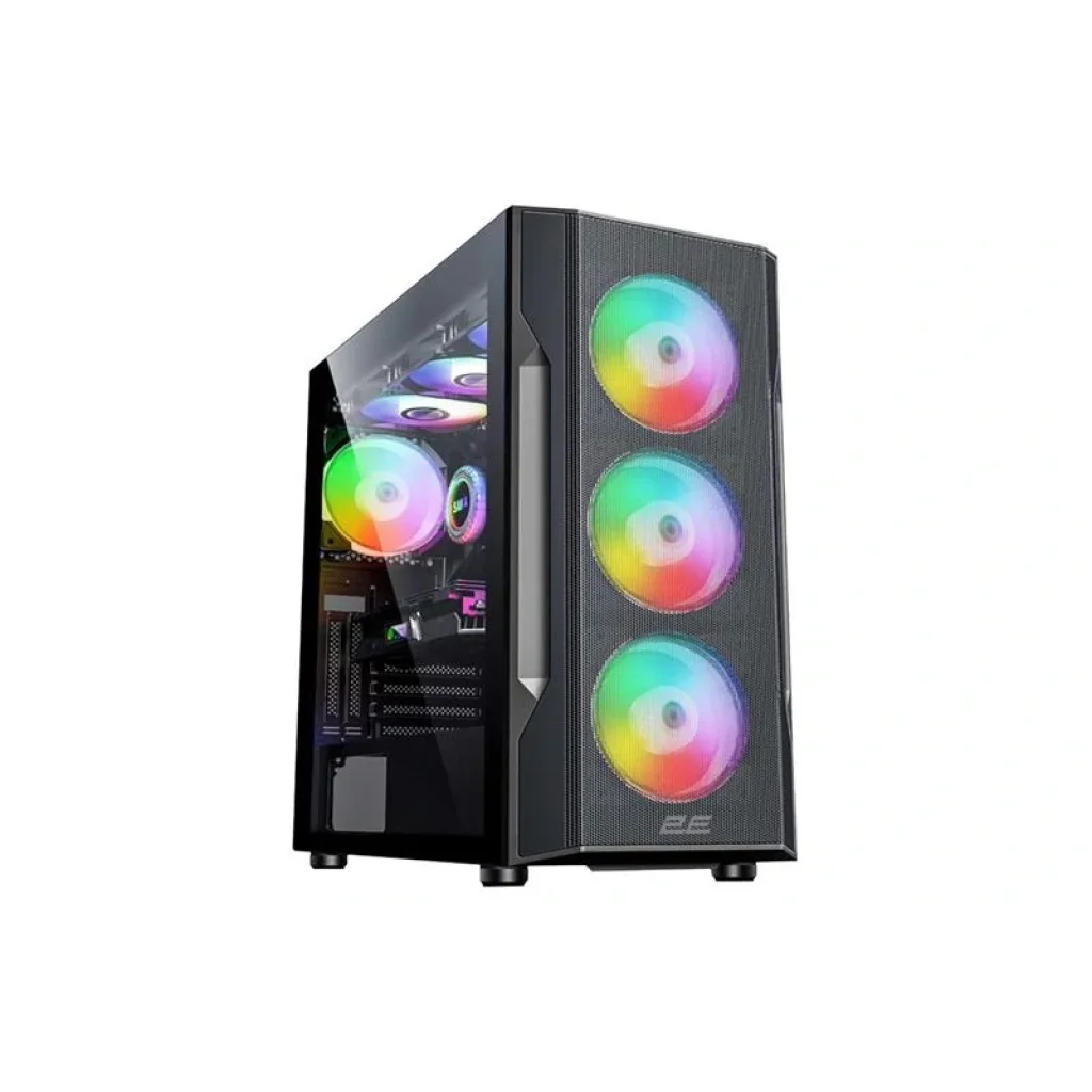 Корпус 2E GAMING SPLENDOR G4301, без БЖ, 2xUSB 3.0, 1xUSB Type-C, 4x120mm ARGB fans, controller with remote, TG Side Panel, EATX, Black, 2E-G4301 UA