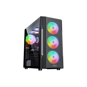 Корпус 2E GAMING SPLENDOR G4301, без БЖ, 2xUSB 3.0, 1xUSB Type-C, 4x120mm ARGB fans, controller with remote, TG Side Panel, EATX, Black, 2E-G4301 UA